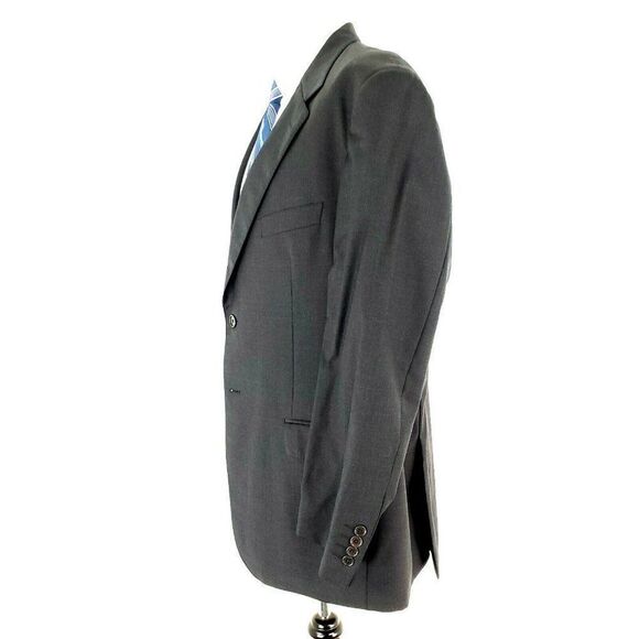 Pronto Uomo Super 120s Wool 2 Button‎ Blazer 44L Gray Italy Sport Coat - Picture 5 of 12